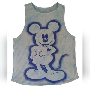Disney Blue and White Mickey Mouse Tank Top Youth 11-13